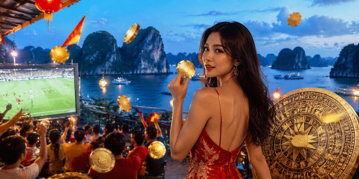 Người hâm mộ xem bóng đá và thảo luận kèo cược tại vùng biển Hạ Long