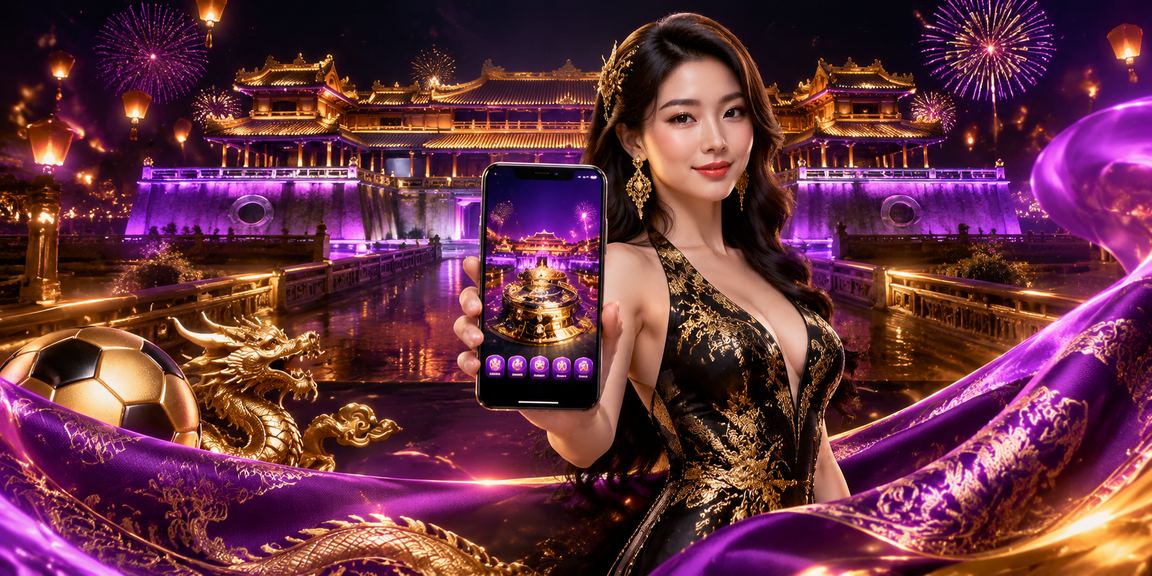 Người dùng Huế trong trang phục áo dài sử dụng điện thoại di động cho casino trực tuyến