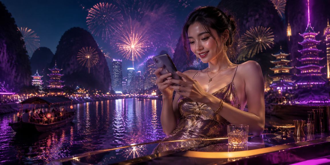 Bàn baccarat neon sáng rực tại Sài Gòn trong không khí casino đêm